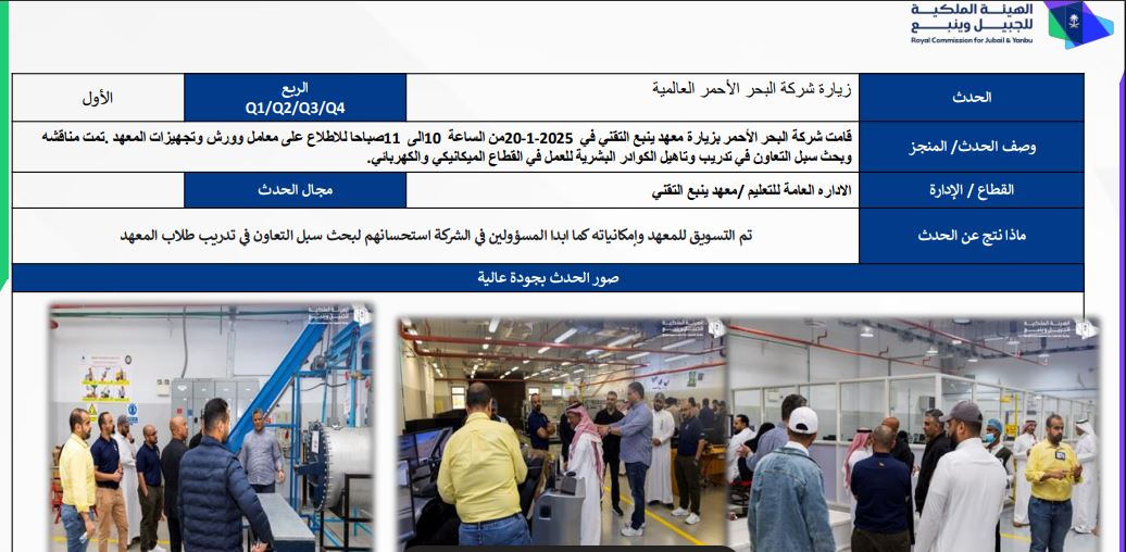 زيارة شركة البحر الحمر العالمية